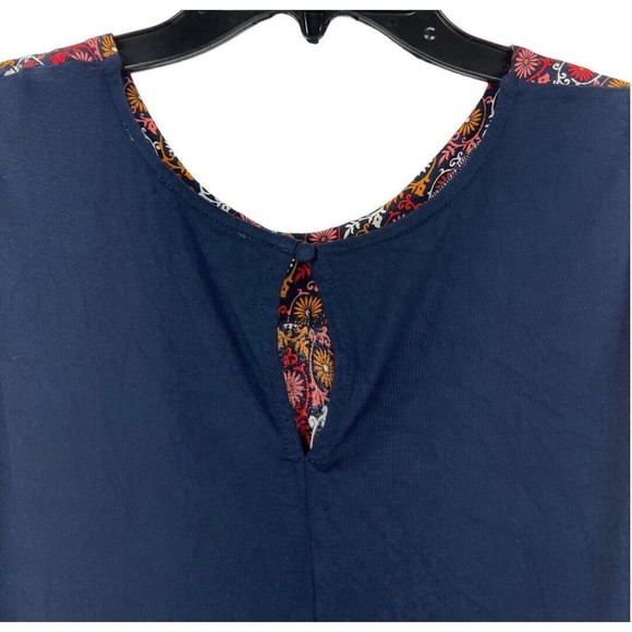 Anthropologie Vanessa Virginia Wanderlust Top LARGE Sleeveless Keyhole Neck - Picture 7 of 11